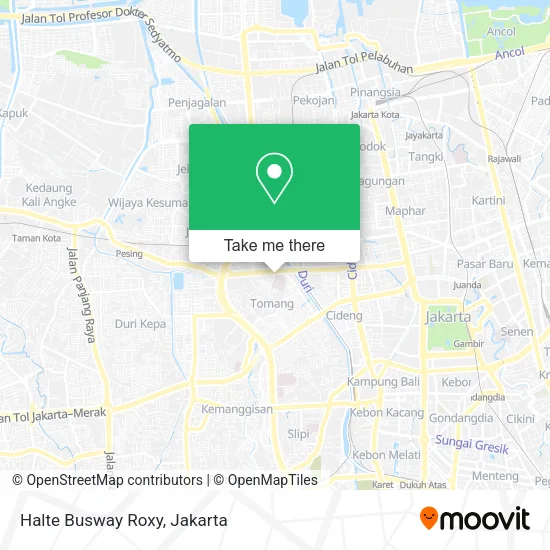 Halte Busway Roxy map
