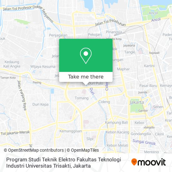 Program Studi Teknik Elektro Fakultas Teknologi Industri Universitas Trisakti map