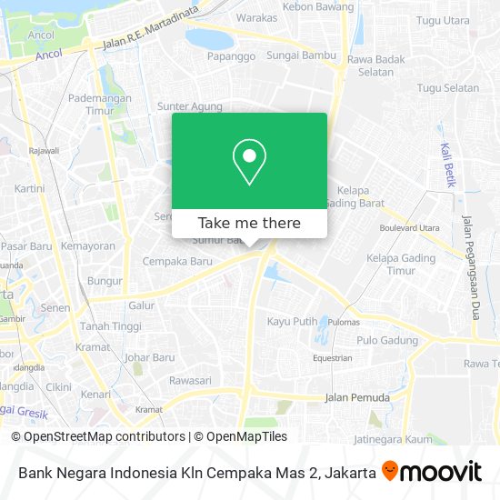 Bank Negara Indonesia Kln Cempaka Mas 2 map