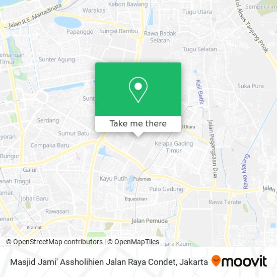 Masjid Jami' Assholihien Jalan Raya Condet map