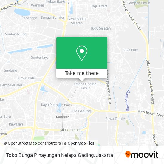 Toko Bunga Pinayungan Kelapa Gading map