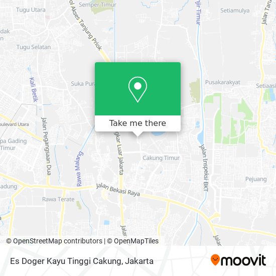 Es Doger Kayu Tinggi Cakung map