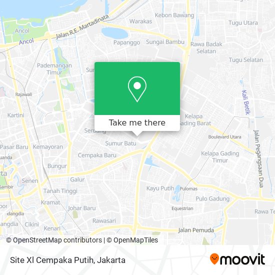 Site Xl Cempaka Putih map