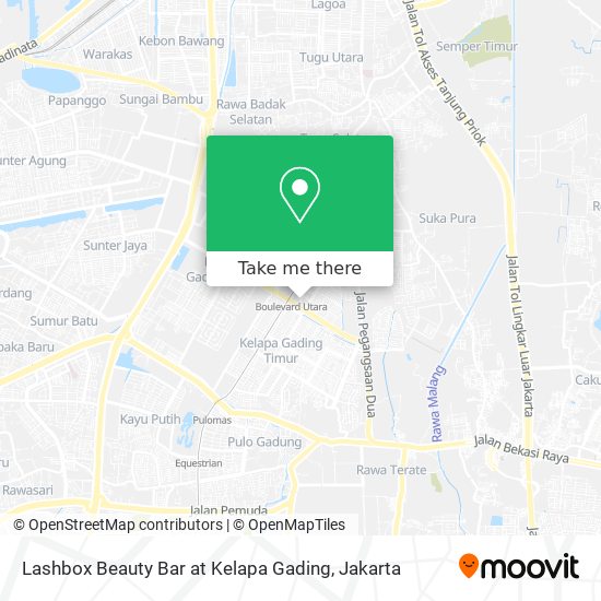 Lashbox Beauty Bar at Kelapa Gading map