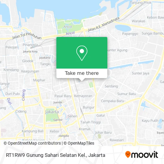 RT1RW9 Gunung Sahari Selatan Kel. map