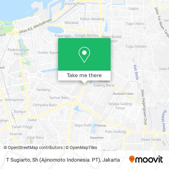 T Sugiarto, Sh (Ajinomoto Indonesia. PT) map
