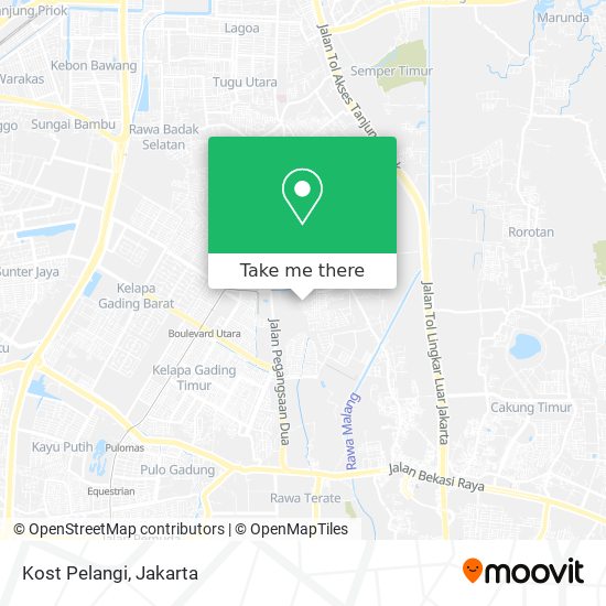 Kost Pelangi map