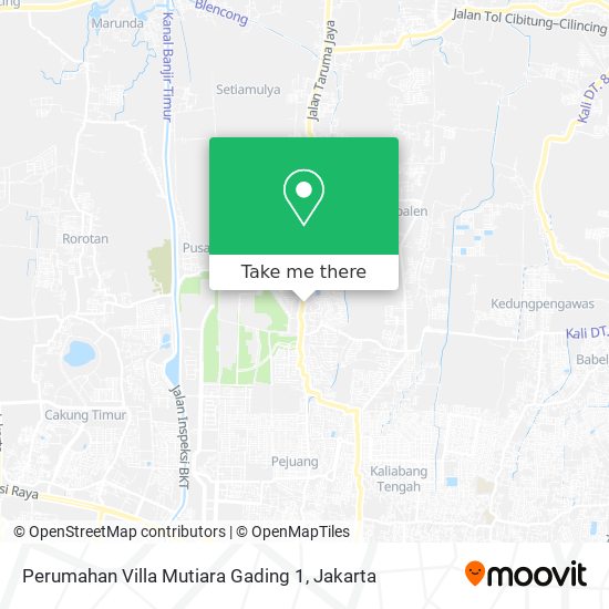 Perumahan Villa Mutiara Gading 1 map