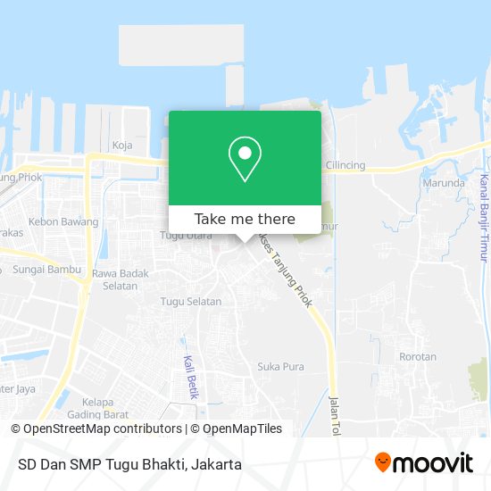 SD Dan SMP Tugu Bhakti map