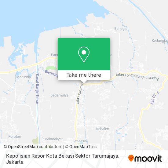 Kepolisian Resor Kota Bekasi Sektor Tarumajaya map