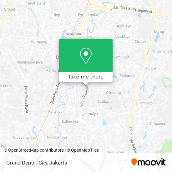 Grand Depok City map