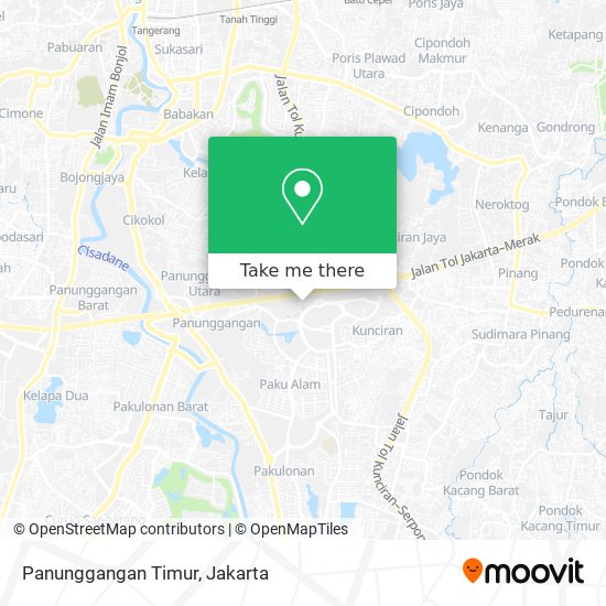 Panunggangan Timur map