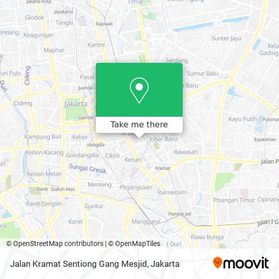 Jalan Kramat Sentiong Gang Mesjid map