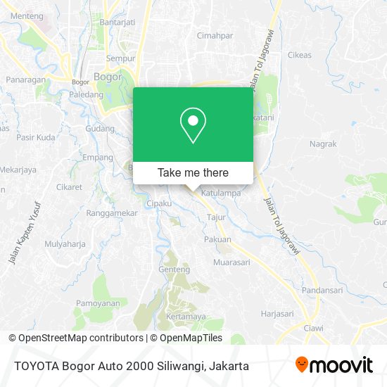 TOYOTA Bogor Auto 2000 Siliwangi map