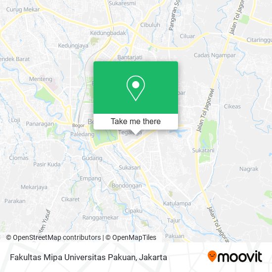 Fakultas Mipa Universitas Pakuan map