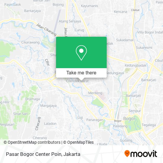 Pasar Bogor Center Poin map