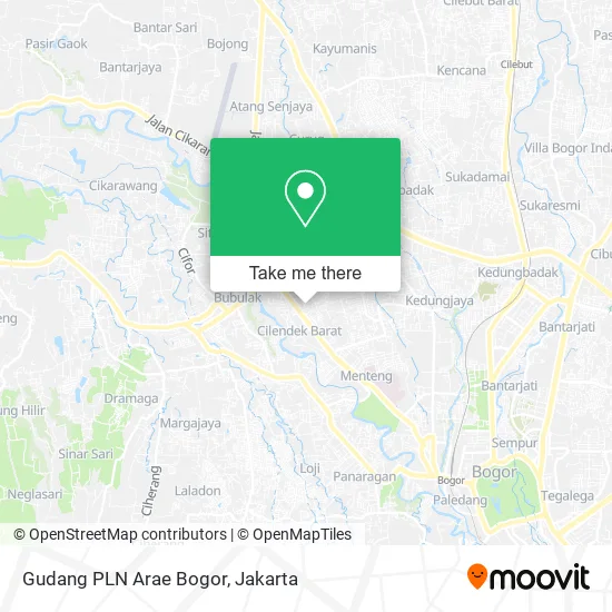 Gudang PLN Arae Bogor map