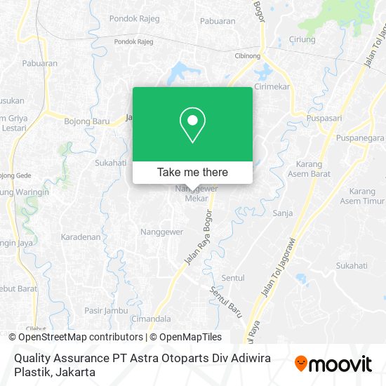 Quality Assurance PT Astra Otoparts Div Adiwira Plastik map