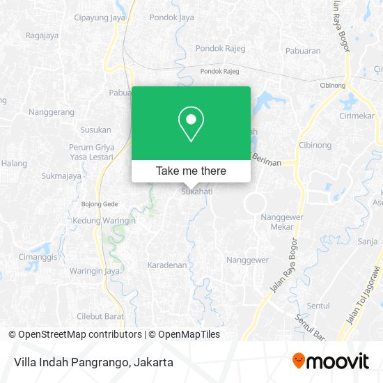 Villa Indah Pangrango map