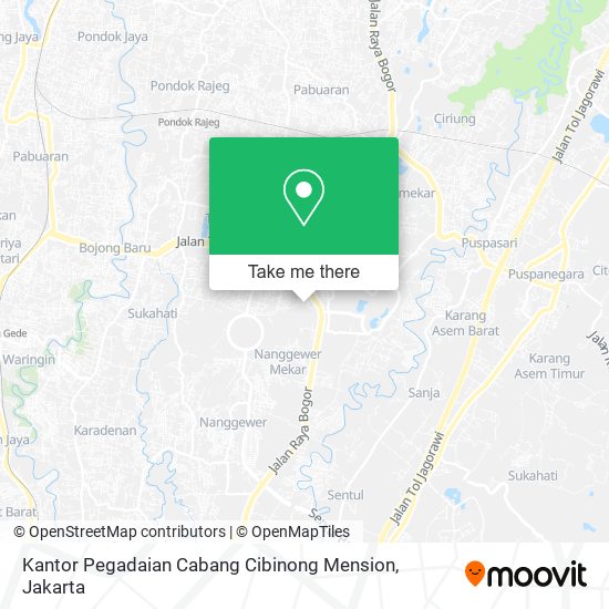 Kantor Pegadaian Cabang Cibinong Mension map