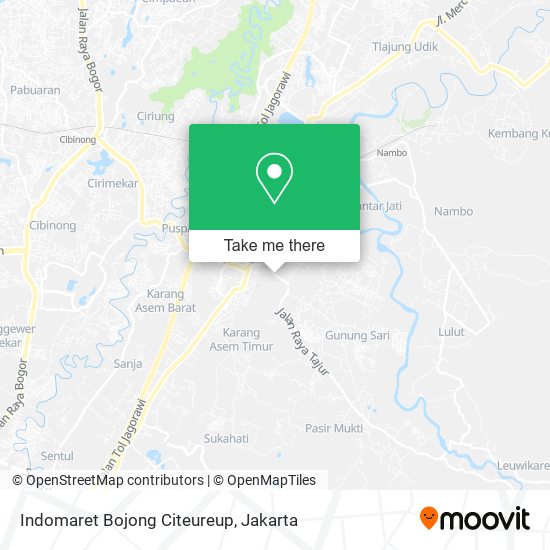 Indomaret Bojong Citeureup map