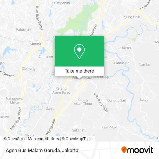 Agen Bus Malam Garuda map