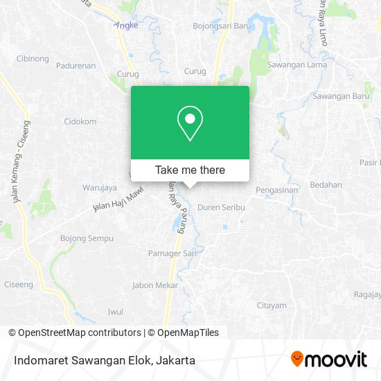 Indomaret Sawangan Elok map