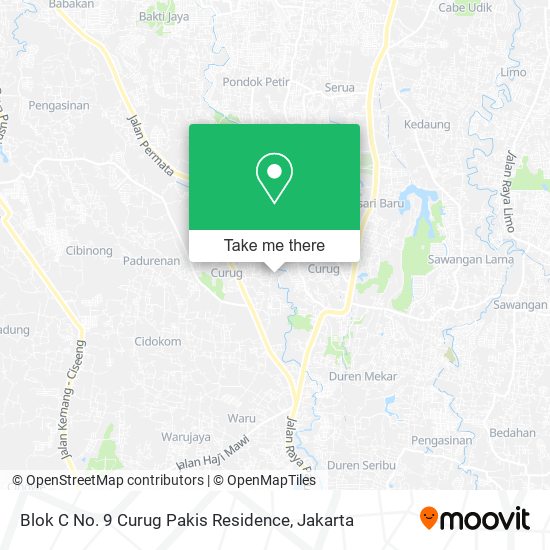 Blok C No. 9 Curug Pakis Residence map