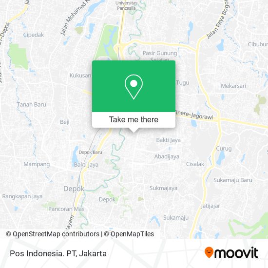 Pos Indonesia. PT map