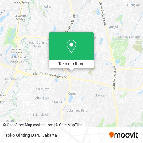 Toko Ginting Baru map