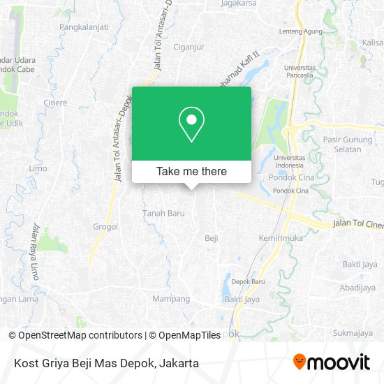 Kost Griya Beji Mas Depok map