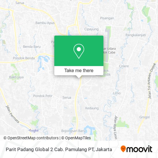 Parit Padang Global 2 Cab. Pamulang PT map