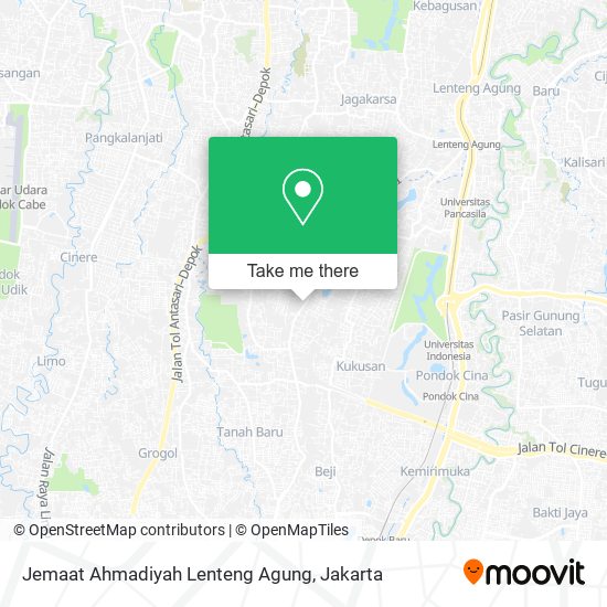 Jemaat Ahmadiyah Lenteng Agung map