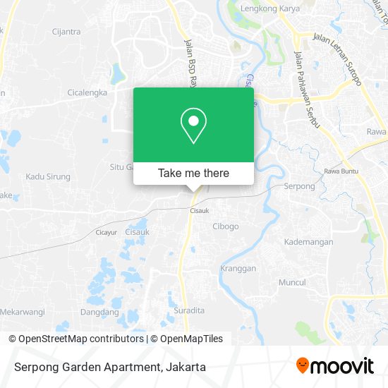 Serpong Garden Apartment map