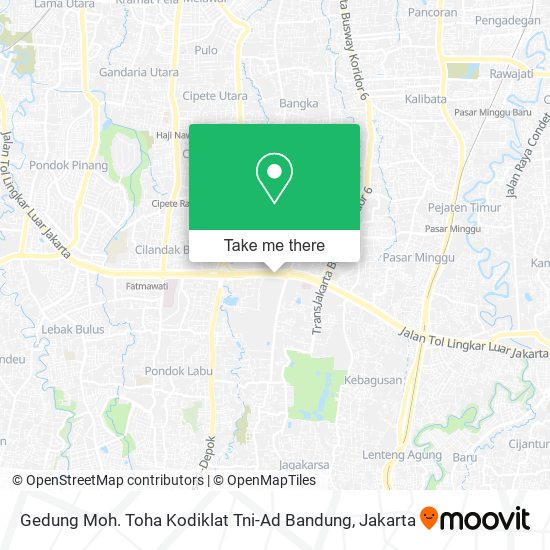 Gedung Moh. Toha Kodiklat Tni-Ad Bandung map