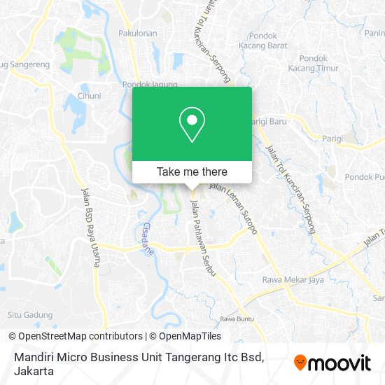 Mandiri Micro Business Unit Tangerang Itc Bsd map