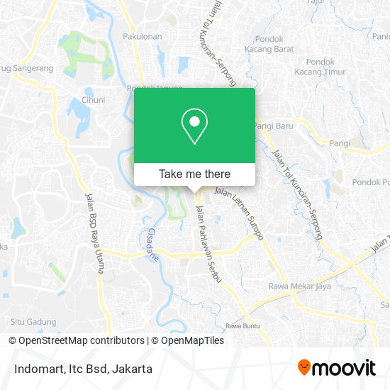 Indomart, Itc Bsd map