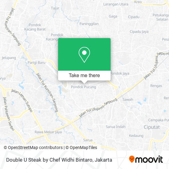 Double U Steak by Chef Widhi Bintaro map