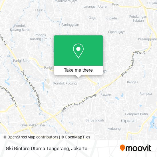 Gki Bintaro Utama Tangerang map