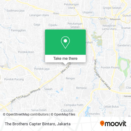 The Brothers Capter Bintaro map