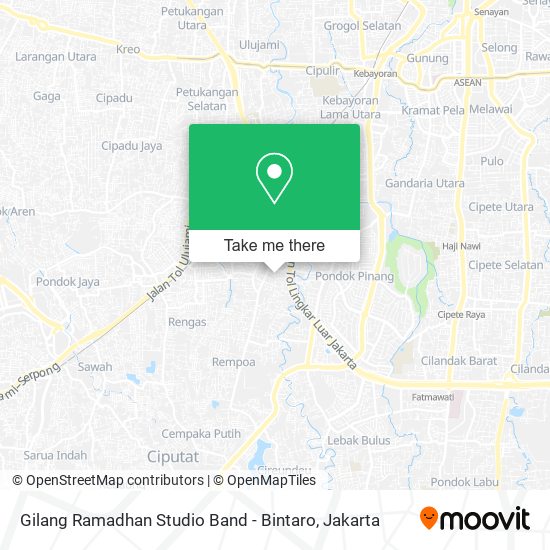 Gilang Ramadhan Studio Band - Bintaro map