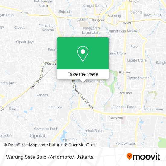 Warung Sate Solo /Artomoro/ map