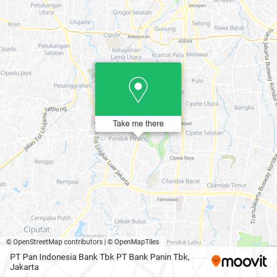 PT Pan Indonesia Bank Tbk PT Bank Panin Tbk map