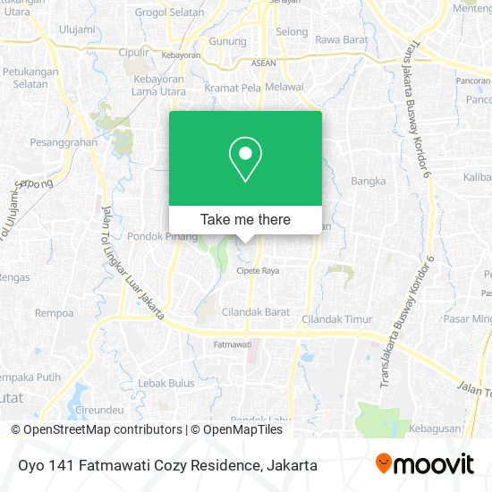 Oyo 141 Fatmawati Cozy Residence map