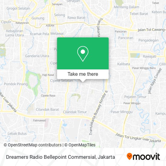 Dreamers Radio Bellepoint Commersial map