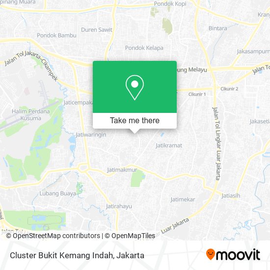 Cluster Bukit Kemang Indah map