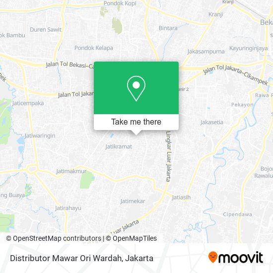 Distributor Mawar Ori Wardah map