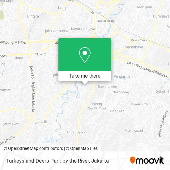 Turkeys and Deers Park by the River map