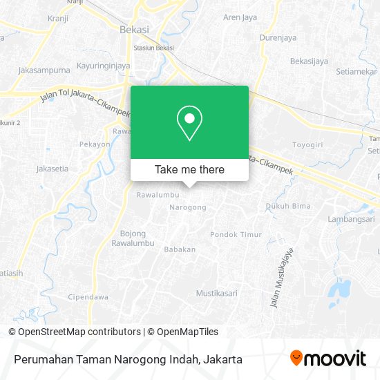 Perumahan Taman Narogong Indah map
