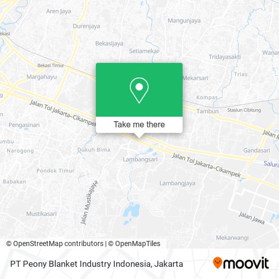 PT Peony Blanket Industry Indonesia map